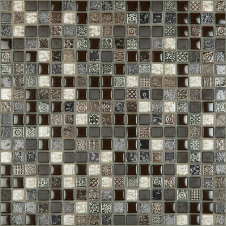 Natuursteen mozaïek, mozaïek, beige, op net, accentmuur, douche, Tilestone